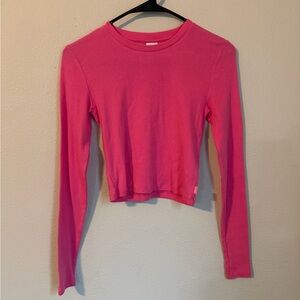 Women’s Aritzia Tna Shirt HomeStretch™ Crew Waist Longsleeve rib cotton top S